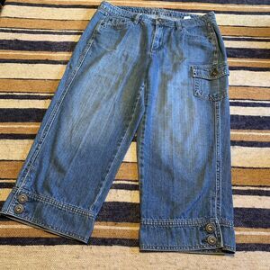 Vintage Denim Jeans Riders Copper Capri Cropped Crop 90s Y2K Low Rise 9/10